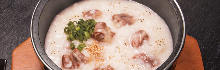 Stone pot oxtail okayu (rice porridge)