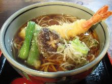 Buckwheat noodles with tempura