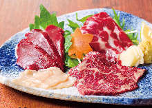 Assorted edible horse meat, 3 kinds