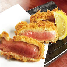Beef tongue cutlet