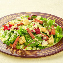 Caesar salad with romaine lettuce