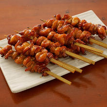 Chicken skin skewer