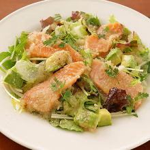 Salmon and avocado Carpaccio