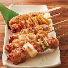 Assorted grilled skewers