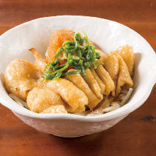 Chicken skin with ponzu