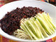 Chinese noodles topped with ground pork