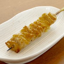 Chicken skin skewer