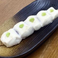 Chicken tenderloin skewer with wasabi
