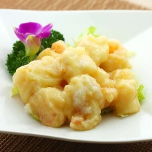 Stir-fried shrimp with mayonnaise