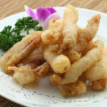 Fried squid legs