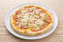 Seafood pizza