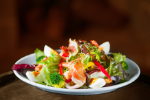 Avocado and seafood salad