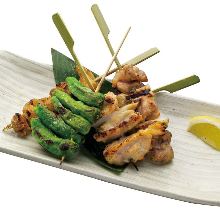 Assorted grilled skewers