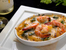 Shrimp gratin