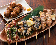 Assorted grilled skewers, 5 kinds