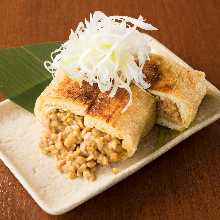 Tochio's fried tofu with natto