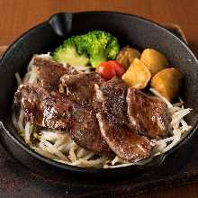 Teppan-grilled beef skirt steak