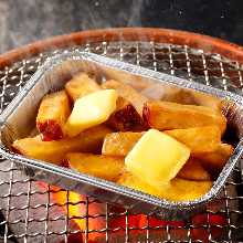 Fried and buttered sweet potato