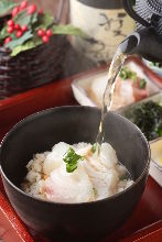 Tai chazuke (sea bream and rice with tea)