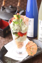 Avocado and seafood salad