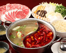 Chinese hotpot with mala sauce