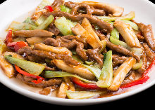 Stir-fried beef with oyster sauce