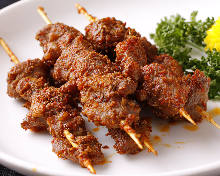 Grilled lamb skewer