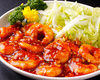 Stir-fried shrimp in chili sauce