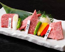 Assorted Wagyu beef, 3 kinds