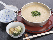 Pufferfish rice soup