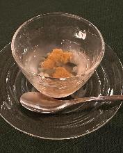 amuse-bouche tiger pufferfish jelly