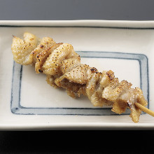 Chicken skin skewer