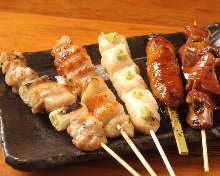 Assorted grilled skewers, 5 kinds