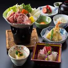 Wagyu beef sukiyaki set meal "AKANE"