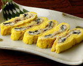 Wrapped omelet with eel