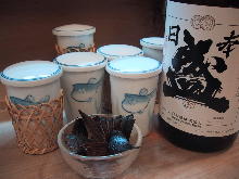 Sake Flavored with Grilled Puffer Fish Fins