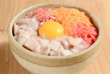 Pork and squid okonomiyaki
