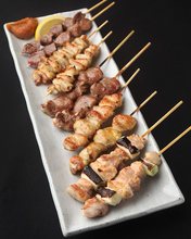 Assorted grilled chicken skewers, 10 kinds