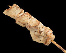 Grilled chicken skewer