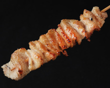 Chicken skin skewer