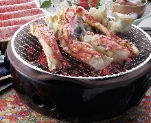 Grilled red king crab