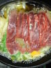 Hayama raw beef sukiyaki and tofu hot pot Hayama raw beef sukiyaki and tofu hot pot