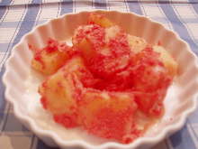 Baked potato with spicy cod roe and butter