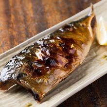 Salted and grilled fatty mackerel