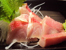 Alfonsino fish sashimi