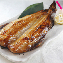 Salted and grilled Atka mackerel