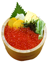 Salmon roe rice bowl