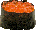Salmon roe gunkan sushi rolls Salmon roe gunkan sushi rolls