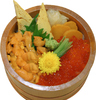 2-Color Rice Bowl topped with sea urchin & salmon roe