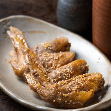 Fried locally raised chicken wing